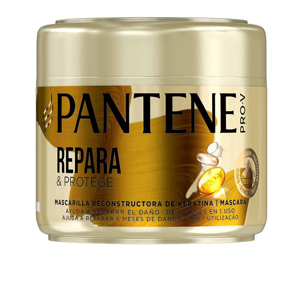 PanteneRepair&ProtectMask300ml Jar of Pantene Repair & Protect Mask by Pantene, a hair mask indicated for repairing and treating first signs of damaged hair.