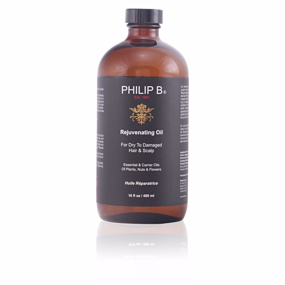 PhilipBRejuvenatingOilForDryToDamagedHairScalp480ml Philip B Rejuvenating Oil Óleo para Cabelo e Couro Cabeludo Seco a Danificado 480ml - Image 1
