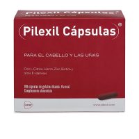 Box  of  Pilexil  Capsules  by  Pilexil,  a  food  supplement  indicated  for  combating  intense  and  excessive  hair  loss.