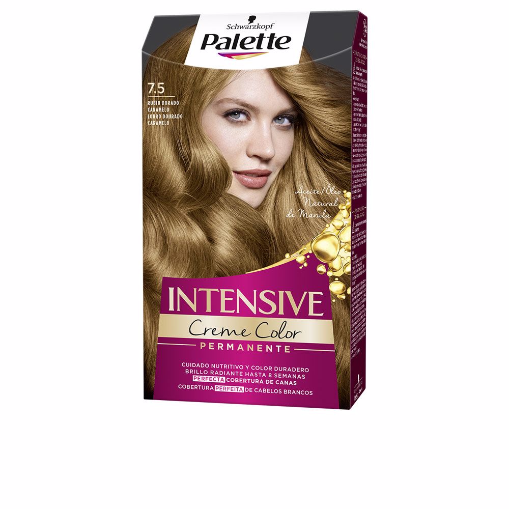 SchwarzkopfPaletteIntensivePermanentHairColor7.5GoldenCaramelBlonde Schwarzkopf Palette Intensive Coloração Permanente 7.5 Golden Caramel Blonde - Image 1