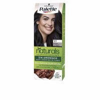 Product  container  of  Schwarzkopf  Palette  Natural  Permanent  Hair  Color  1.1  Blue-black,  a  cream  indicated  for  gray  coverage  and  shine.