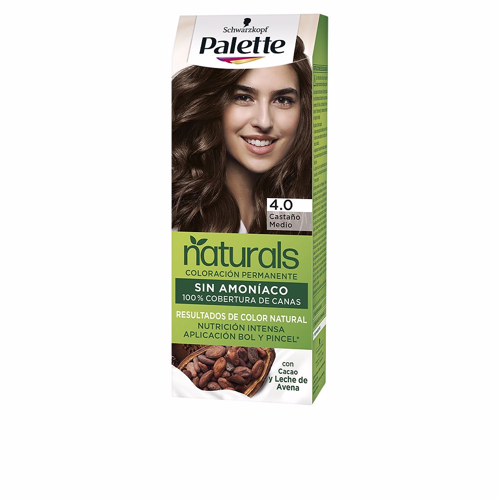 SchwarzkopfPaletteNaturalPermanentHairColor4.0MediumBrown Schwarzkopf Palette Natural Coloración Permanente 4.0 Medium Brown - Image 1