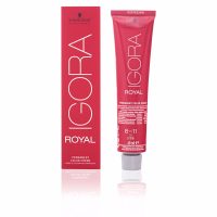 Tube  of  Schwarzkopf  Igora  Royal  Permanent  Hair  Color,  a  coloring  cream  indicated  for  vibrant  and  long-lasting  color.