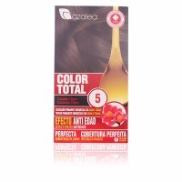 Box  of  Azalea  Total  Hair  Color  5  Light  Chestnut  by  Azalea,  a  permanent  hair  color  indicated  for  gray  coverage  and  shine.