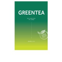 Sachet  of  Barulab  Balancing  Green  Tea  The  Clean  Vegan  Mask  by  Barulab,  a  sheet  mask  indicated  for  sebum  control  and  acne.