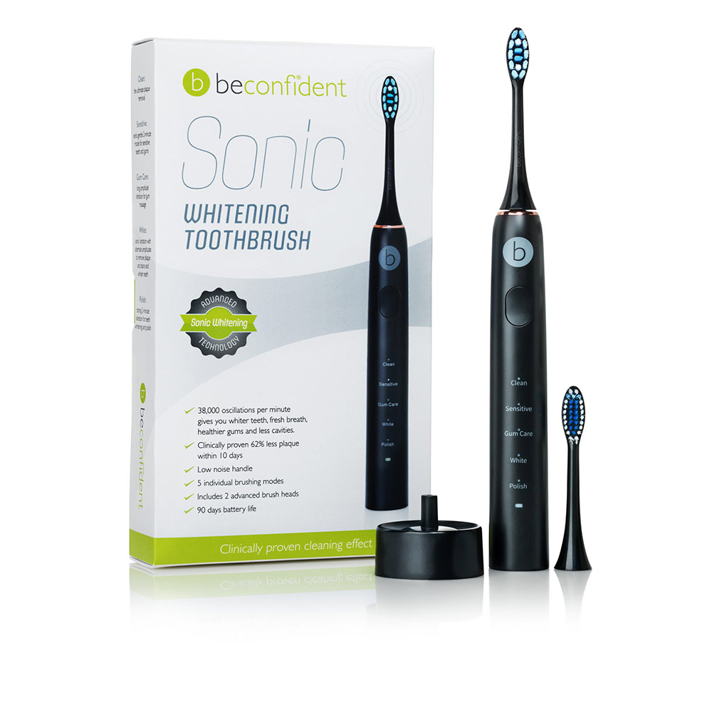 BeconfidentSonicElectricWhiteningToothbrushColorBlack/RoseGold Beconfident Sonic Electric Whitening Toothbrush Color Black/Rose Gold