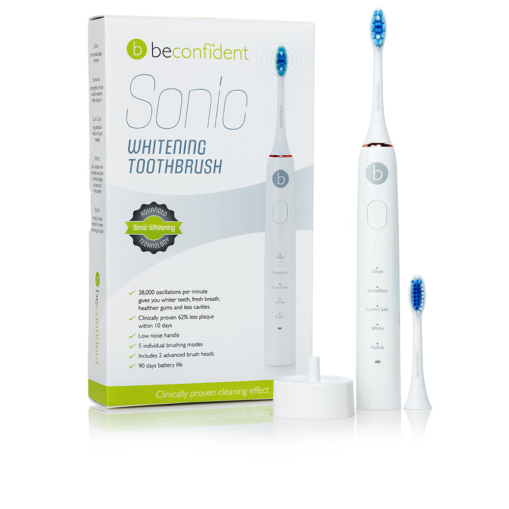 BeconfidentSonicElectricWhiteningToothbrushColorWhite/RoseGold Beconfident Sonic Electric Whitening Toothbrush Color White/Rose Gold
