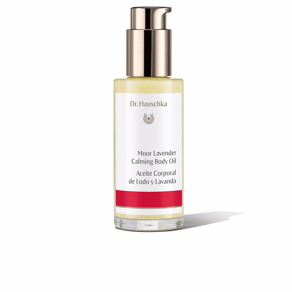 Dr.HauschkaMoorLavenderCalmingBodyOil75ml Bottle of Dr. Hauschka Moor Lavender Calming Body Oil by Dr. Hauschka, a silky oil indicated for relaxation and hydrating sensitive skin.