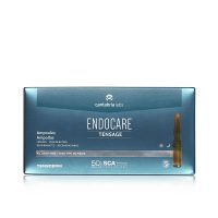 Box  of  Endocare  Tensage  Ampoules  by  Endocare,  a  firming  concentrate  indicated  for  mature  skin  with  signs  of  sagging.