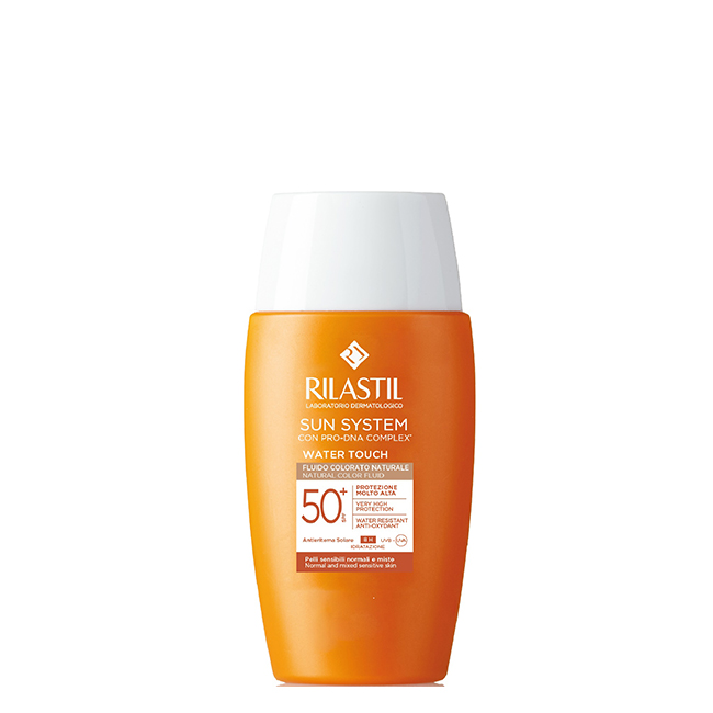RILASTIL SUN SYSTEM 50+ WATER TOUCH FLUIDO COR 50ML リラスティル サンシステム SPF50+ ウォーター タッチ カラー 50ml - 画像 (1)