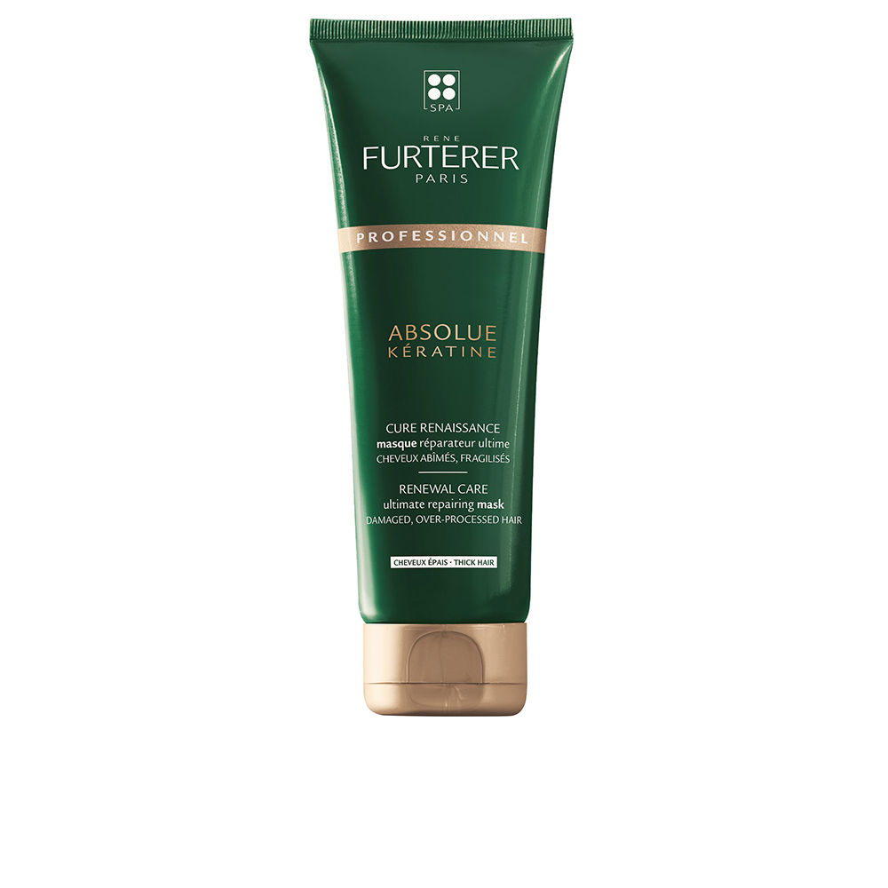ReneFurtererProfessionalAbsolueKeratineUltimateRepairingMaskThickHair250ml Jar of Rene Furterer Professional Absolue Keratine Ultimate Repairing Mask by Rene Furterer, a mask for damaged and fragile hair.