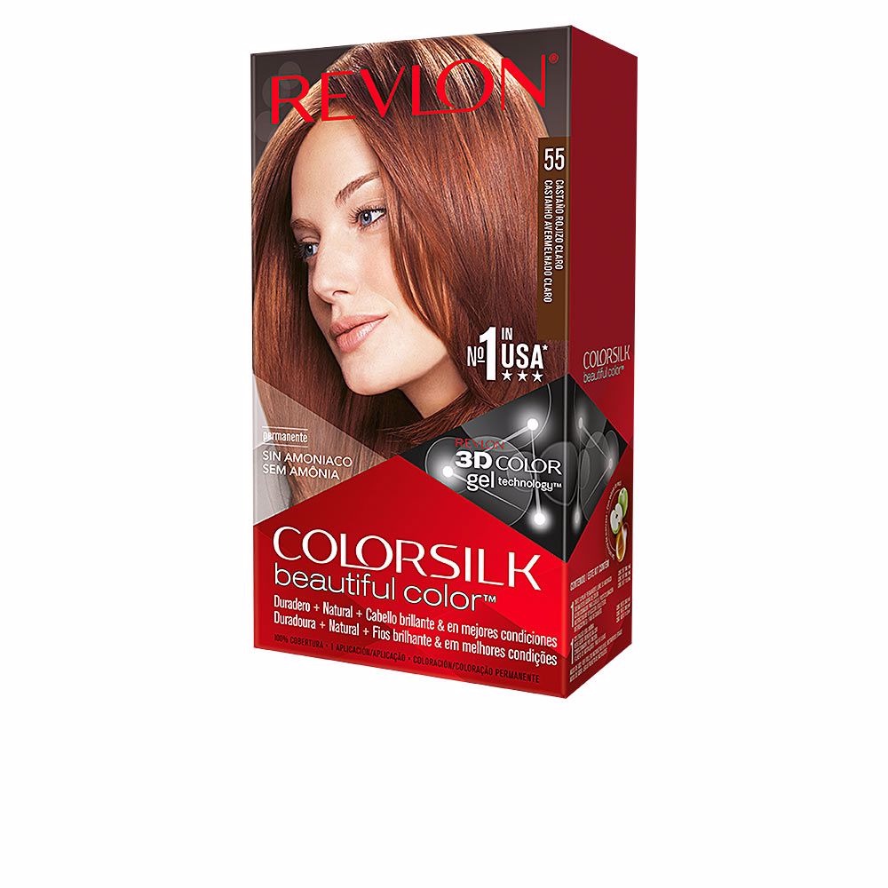 SchwarzkopfIgoraRoyalHighliftsPermanentHairColor10-060ml Box of Revlon ColorSilk Permanent Hair Color 55 Light Auburn by Revlon, a permanent hair color for 100 percent gray coverage.