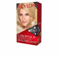 Box  of  Revlon  ColorSilk  Permanent  Hair  Color  80  Light  Ash  Blonde  by  Revlon,  a  permanent  hair  dye  indicated  for  gray  hair  coverage.