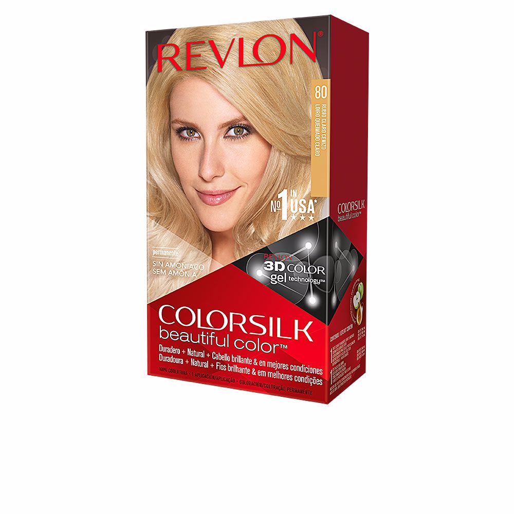 SchwarzkopfGlissHairRepairSealingShampoo370ml Box of Revlon ColorSilk Permanent Hair Color 80 Light Ash Blonde by Revlon, a permanent hair dye indicated for gray hair coverage.
