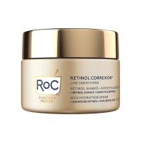 Jar  of  Roc  Retinol  Correxion  Line  Smoothing  Max  Hydration  Cream  by  Roc,  a  cream  indicated  for  intensive  anti-wrinkle  care.