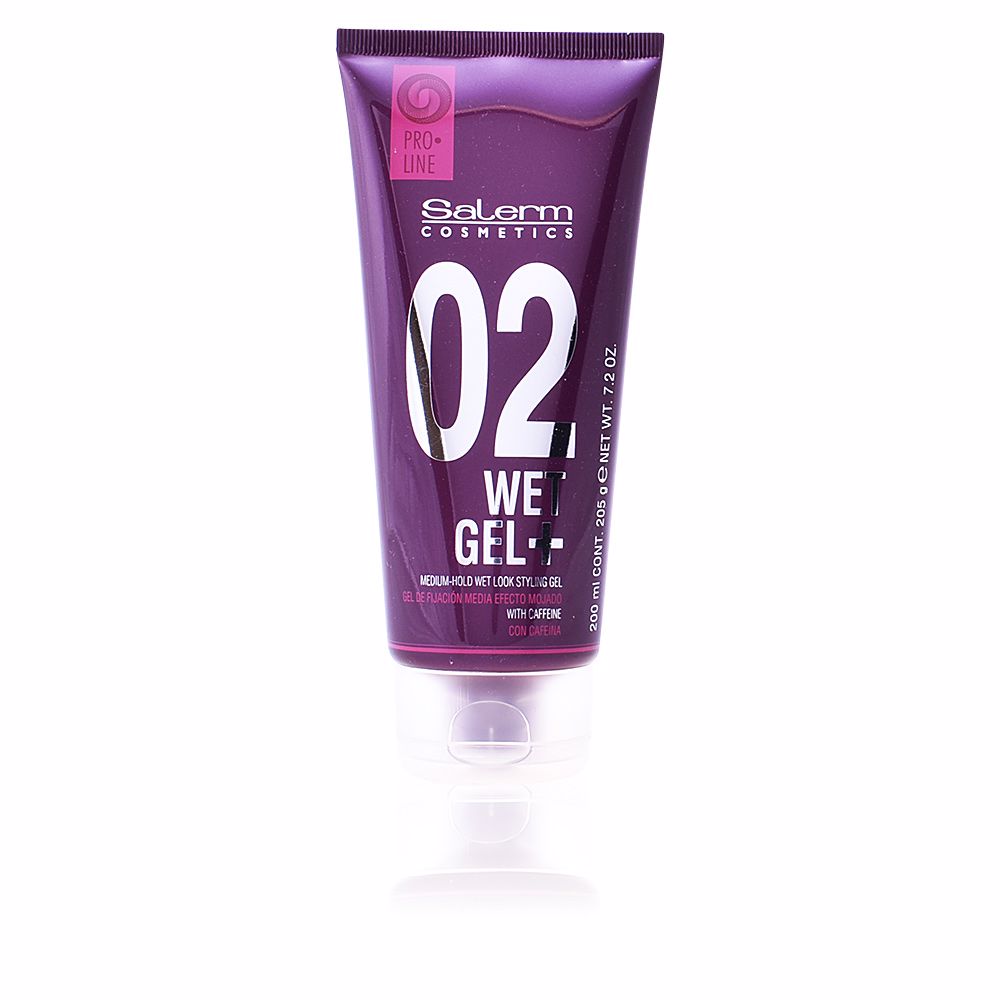 SalermWetGelMediumHoldWetLookStylingGel200ml Salerm Wet Gel+ Medium Hold Wet Look Gel de Styling 200ml - Image 1