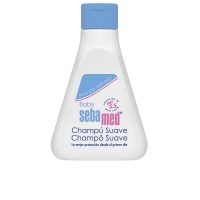 Bottle  of  Sebamed  Baby  Gentle  Shampoo  by  Sebamed,  a  mild  shampoo  indicated  for  cleansing  delicate  baby  hair  and  scalp.