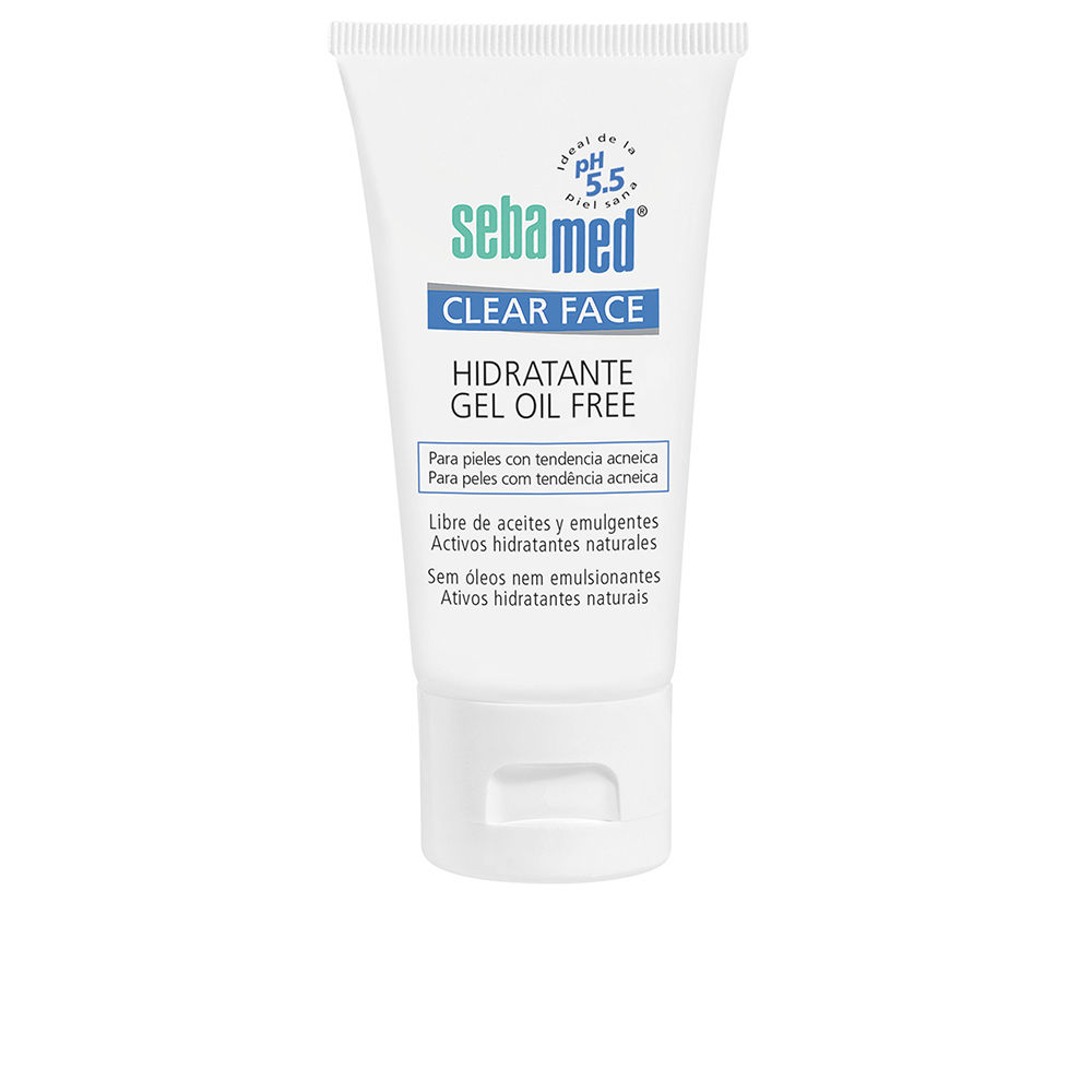 SebamedClearFaceMoisturizingGel50ml Tube of Sebamed Clear Face Moisturizing Gel by Sebamed, a facial gel indicated for moisturizing and fighting skin impurities.
