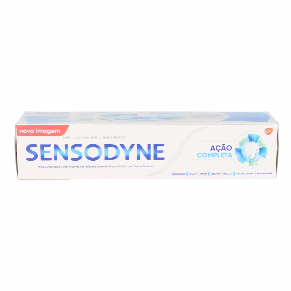 SensodyneCompleteActionToothpaste75ml Tube of Sensodyne Complete Action Toothpaste by Sensodyne, a toothpaste indicated for sensitivity and plaque protection.