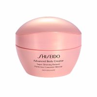Bottle  of  Shiseido  Advanced  Body  Creator  Super  Reducer  by  Shiseido,  a  gel  cream  indicated  for  slimming  and  anti-cellulite  effect.