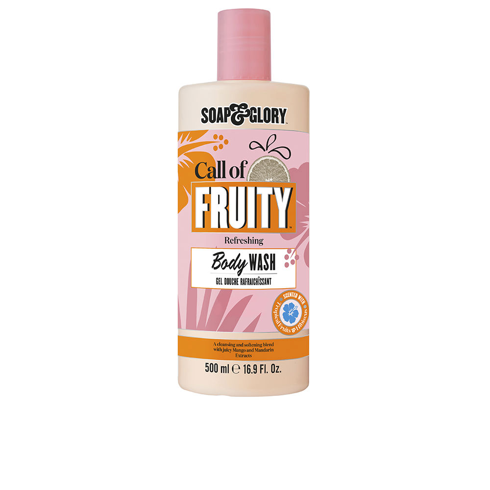 Soap&GloryCallofFruityRefreshingBodyWash500ml Bottle of Call of Fruity Refreshing Body Wash by Soap & Glory, a moisturizing gel indicated for cleansing the body.