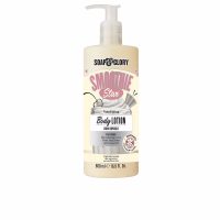 Bottle  of  Smoothie  Star  Body  Lotion  by  Soap  &  Glory,  a  silky  lotion  indicated  for  deeply  hydrating  the  body  skin.