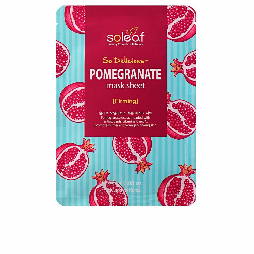 SoleafPomegranateFirmingSheetMask25g Soleaf Pomegranate Firming Sheet Mask 25g