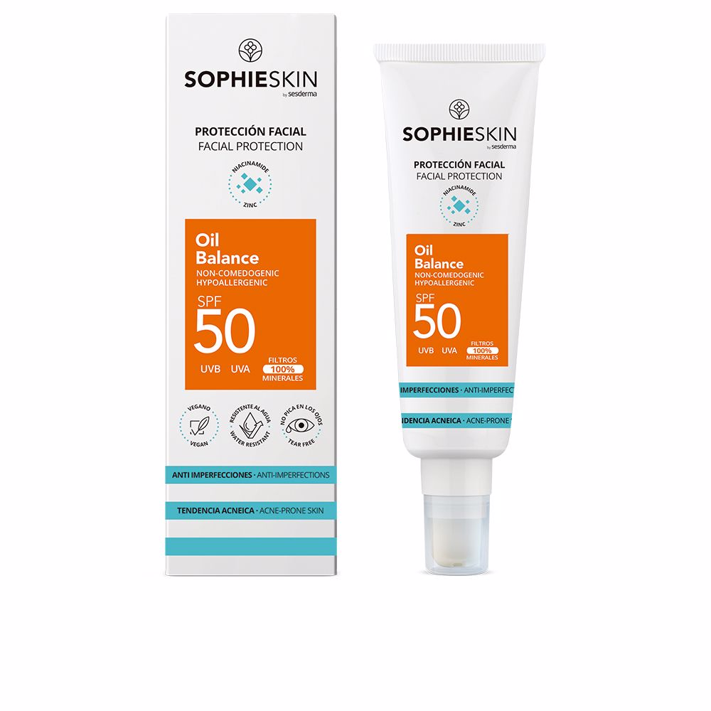 SophieskinOilBalanceFacialSunscreemCreamSPF5050ml Sophieskin Oil Balance Creme Solar Facial SPF50 50ml - Image 1