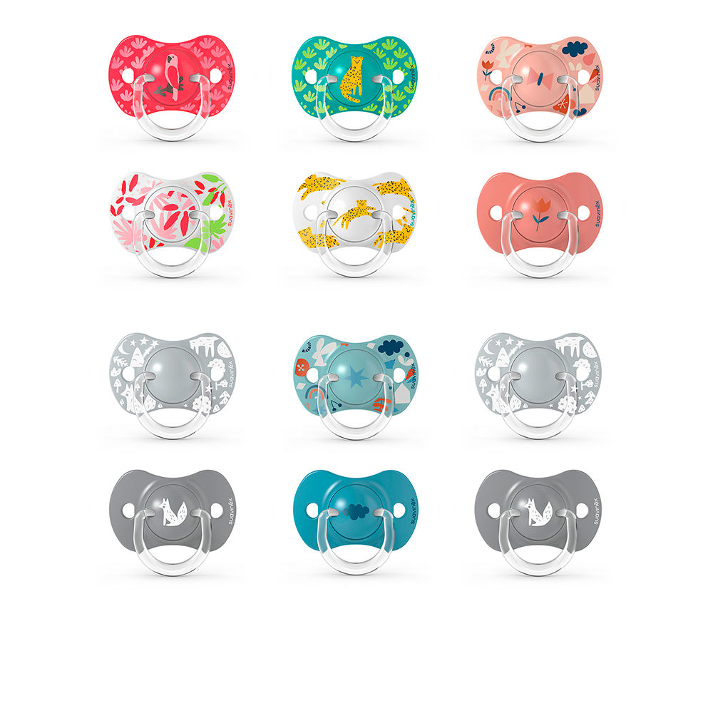 SuavinexSXProPhysiologicalSiliconePacifier6-18Mx2 Box of SX Pro Physiological Silicone Pacifier by Suavinex, a silicone pacifier indicated for baby comfort from 6-18 months.