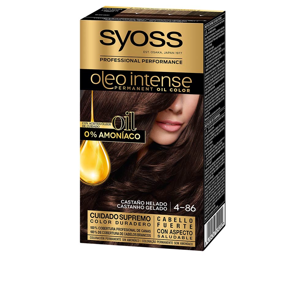 SyossOleoIntenseAmmonia-FreePermanentOilColor4.86IcedBrown Syoss Oleo Intense Ammonia-Free Permanent Oil Coloração 4.86 Iced Brown - Image 1