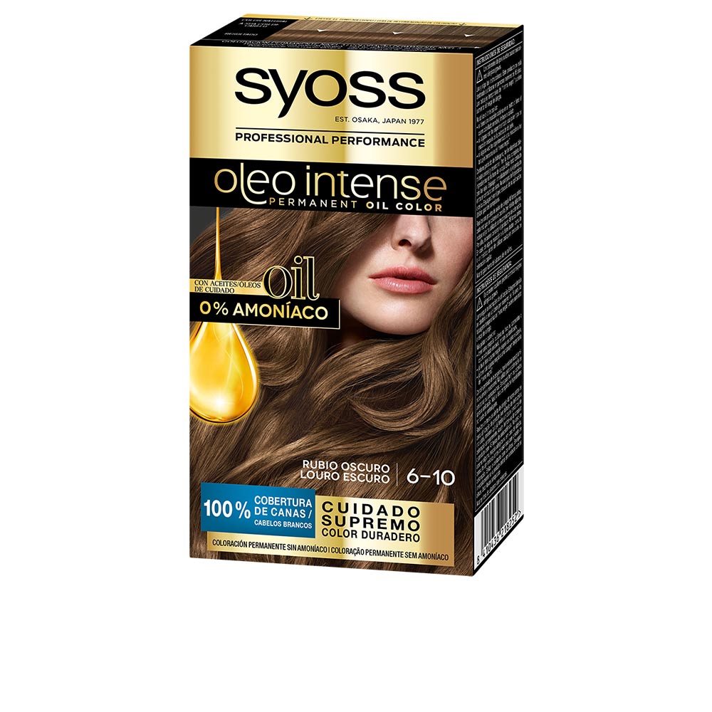 SyossOleoIntenseAmmonia-FreePermanentOilColor6.10DarkBlonde Syoss Oleo Intense Ammonia-Free Permanent Oil Coloração 6.10 Dark Blonde - Image 1