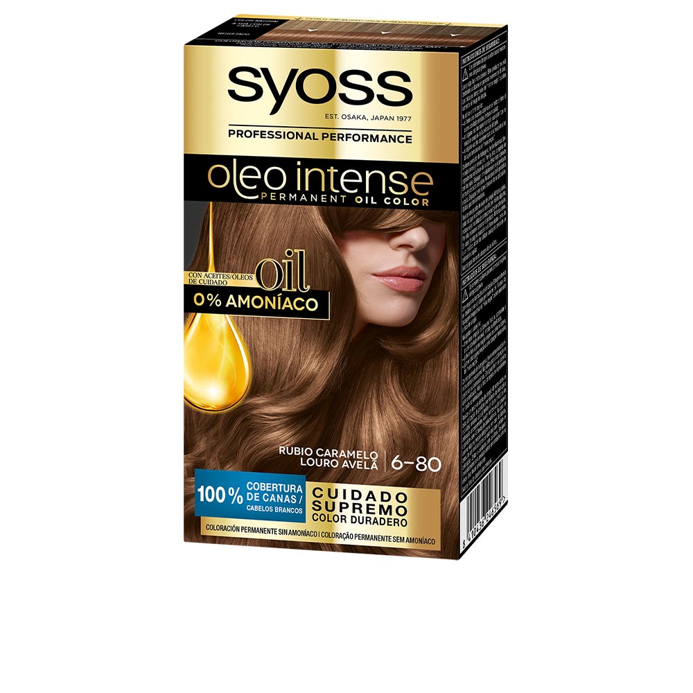 SyossOleoIntenseAmmonia-FreePermanentOilColor6.80CaramelBlonde Syoss Oleo Intense Ammonia-Free パーマネントオイルカラー 6.80 キャラメルブロンド - 画像 (1)