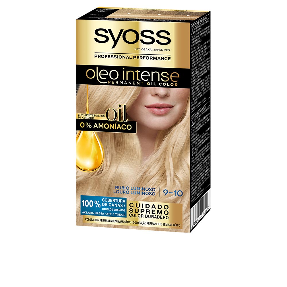 SyossOleoIntenseAmmonia-FreePermanentOilColor9.10BrightBlonde Syoss Oleo Intense Ammonia-Free Permanent Oil Coloração 9.10 Bright Blonde - Image 1
