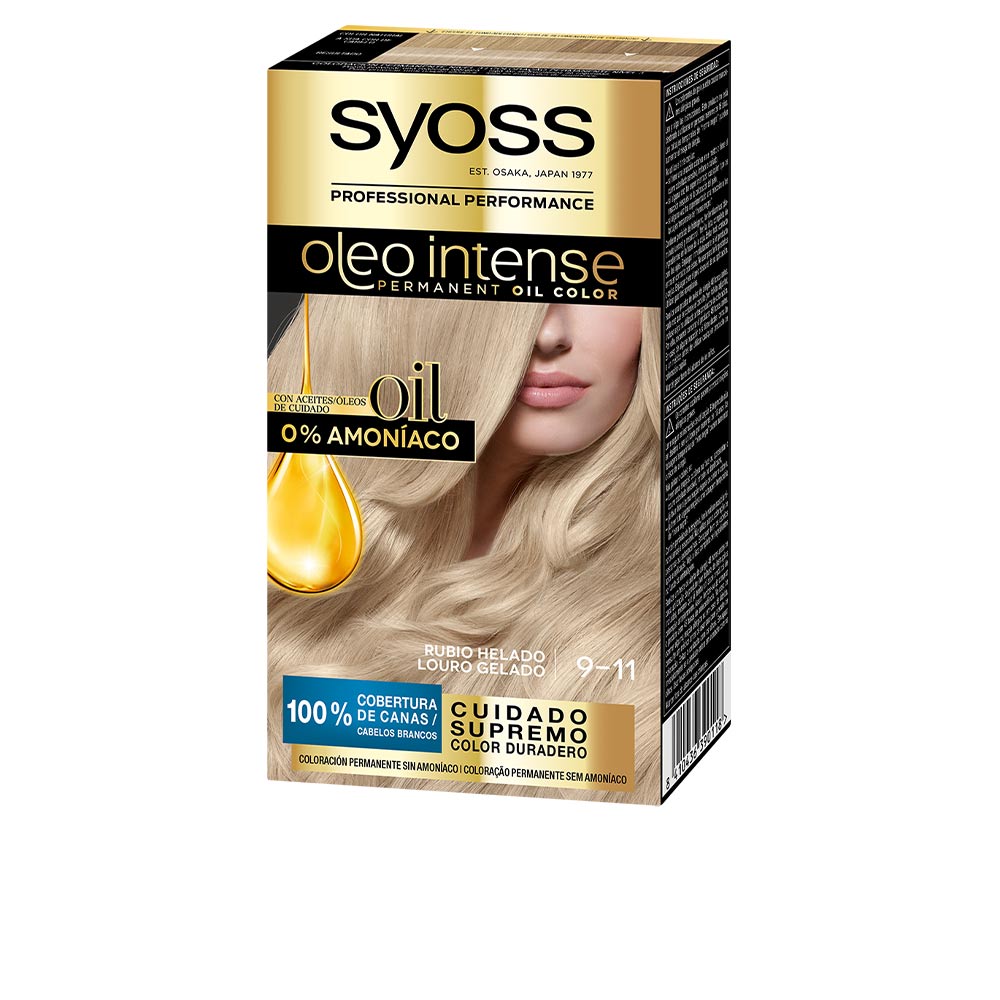 SyossOleoIntenseAmmonia-FreePermanentOilColor9.11CoolBlonde Syoss Oleo Intense Ammonia-Free Permanent Oil Coloração 9.11 Cool Blonde - Image 1