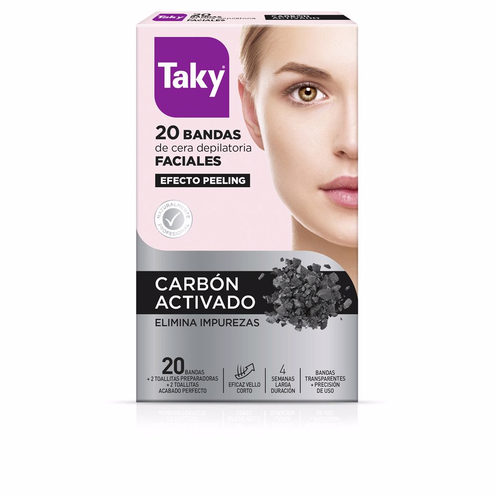TakyActivatedCharcoalFacialWaxStripsx20 タキー活性炭フェイシャル脱毛ワックス x20 - 画像 (1)