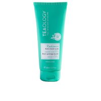 Product  container  of  Teaology  Radiance  Butter  Shower  Scrub  by  Teaology,  a  scrub  indicated  for  exfoliating  dead  skin.