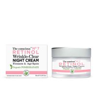 Jar  of  The  Conscious  Retinol  Wrinkle-Clear  Night  Cream  by  The  Conscious,  a  night  cream  indicated  for  reducing  wrinkles.