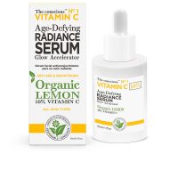 Bottle  of  The  Conscious  Vitamin  C  Age-Defying  Radiance  Serum  by  The  Conscious,  a  serum  indicated  for  brightening  skin.