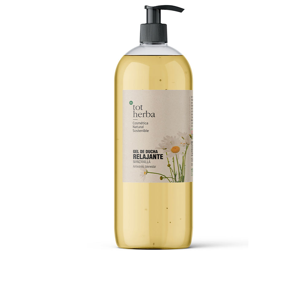 TotHerbaChamomileRelaxingShowerGel1000ml Bottle of Tot Herba Chamomile Relaxing Shower Gel by Tot Herba, a shower gel indicated for relaxing and revitalizing skin.