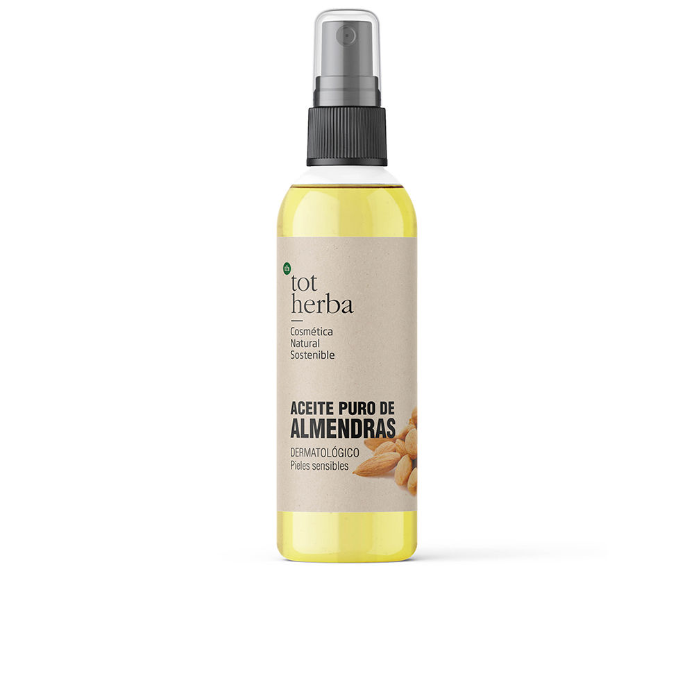 TotHerbaPureAlmondBodyOil100ml Bottle of Tot Herba Pure Almond Body Oil by Tot Herba, a body oil indicated for moisturizing and regenerating dry skin.