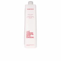 Bottle  of  Trendy  Hair  Lait  Shikiso  Keratin  With  Ginseng  by  Trendy  Hair,  a  conditioner  indicated  for  repairing  colored  hair.