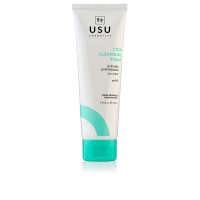 Bottle  of  Usu  Cosmetics  Cica  Cleansing  Foam  by  Usu  Cosmetics,  a  cleansing  foam  indicated  for  calming  and  regenerating  the  skin.