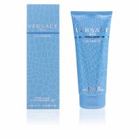 Bottle  of  Versace  Eau  Fraîche  Shower  Gel  by  Versace,  a  liquid  gel  indicated  for  cleansing  and  hydrating  the  skin.