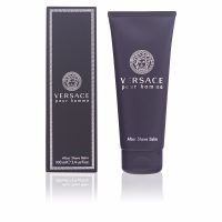 Tube  of  Versace  Pour  Homme  After-Shave  Balm  by  Versace,  a  soothing  balm  indicated  for  calming  razor  burn  and  hydrating  skin.