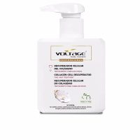 Product  container  of  Voltage  Cosmetics  Collagen  Cell  Recuperator  by  Voltage  Cosmetics,  a  hair  treatment  indicated  for  hair  repair.