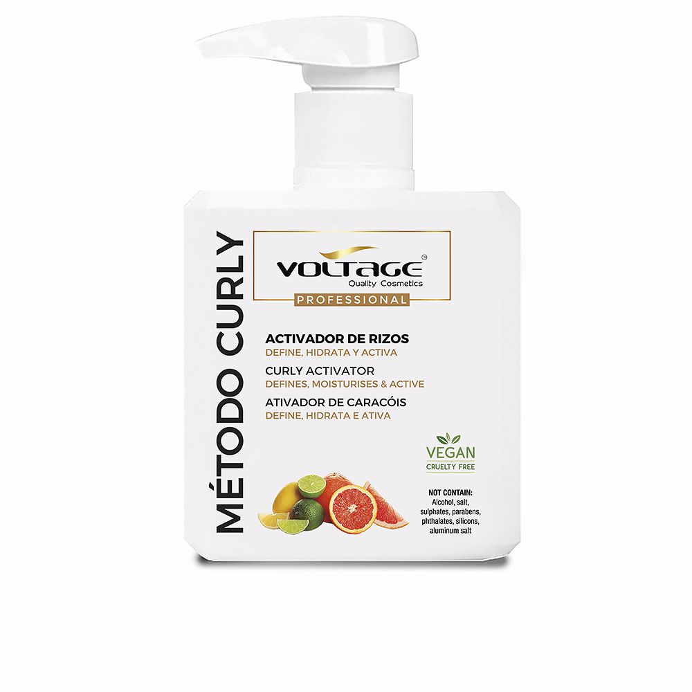 VoltageCosmeticsCurlActivatorTreatment500ml Bottle of Voltage Cosmetics Curl Activator Treatment by Voltage Cosmetics, a gel-cream indicated for defining curly hair.