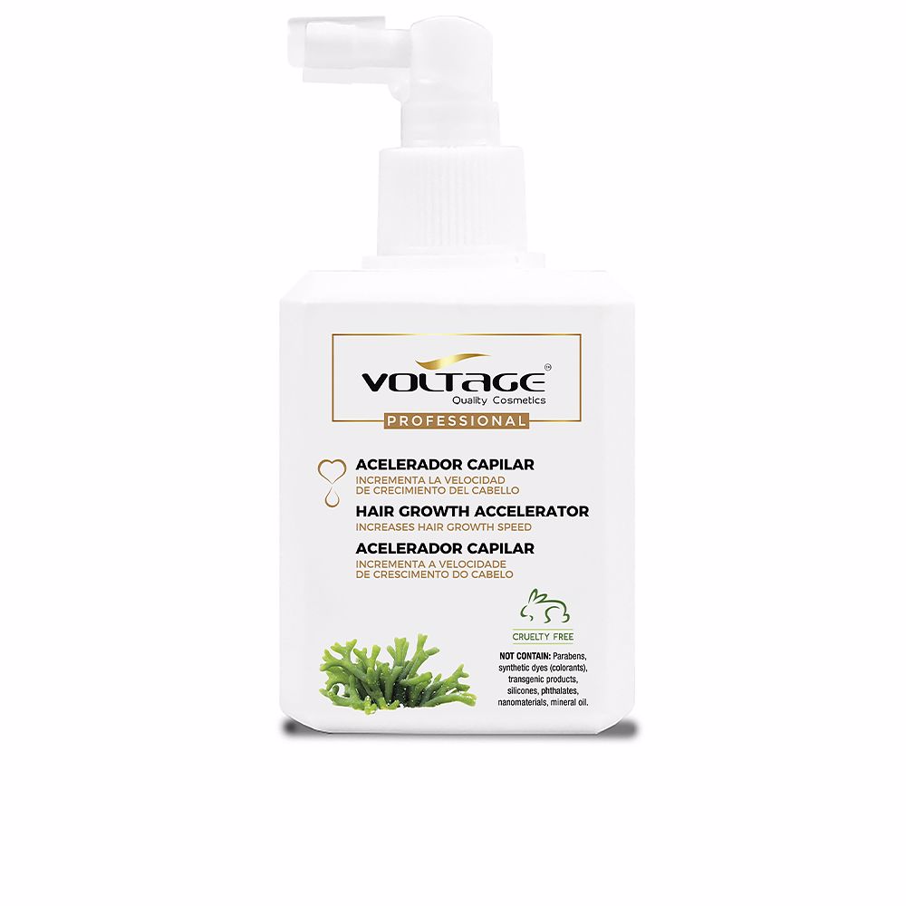 VoltageCosmeticsHairAcceleratorTreatmentSpray200ml Spray of Voltage Cosmetics Hair Accelerator Treatment Spray by Voltage Cosmetics, a hair treatment indicated for hair growth.