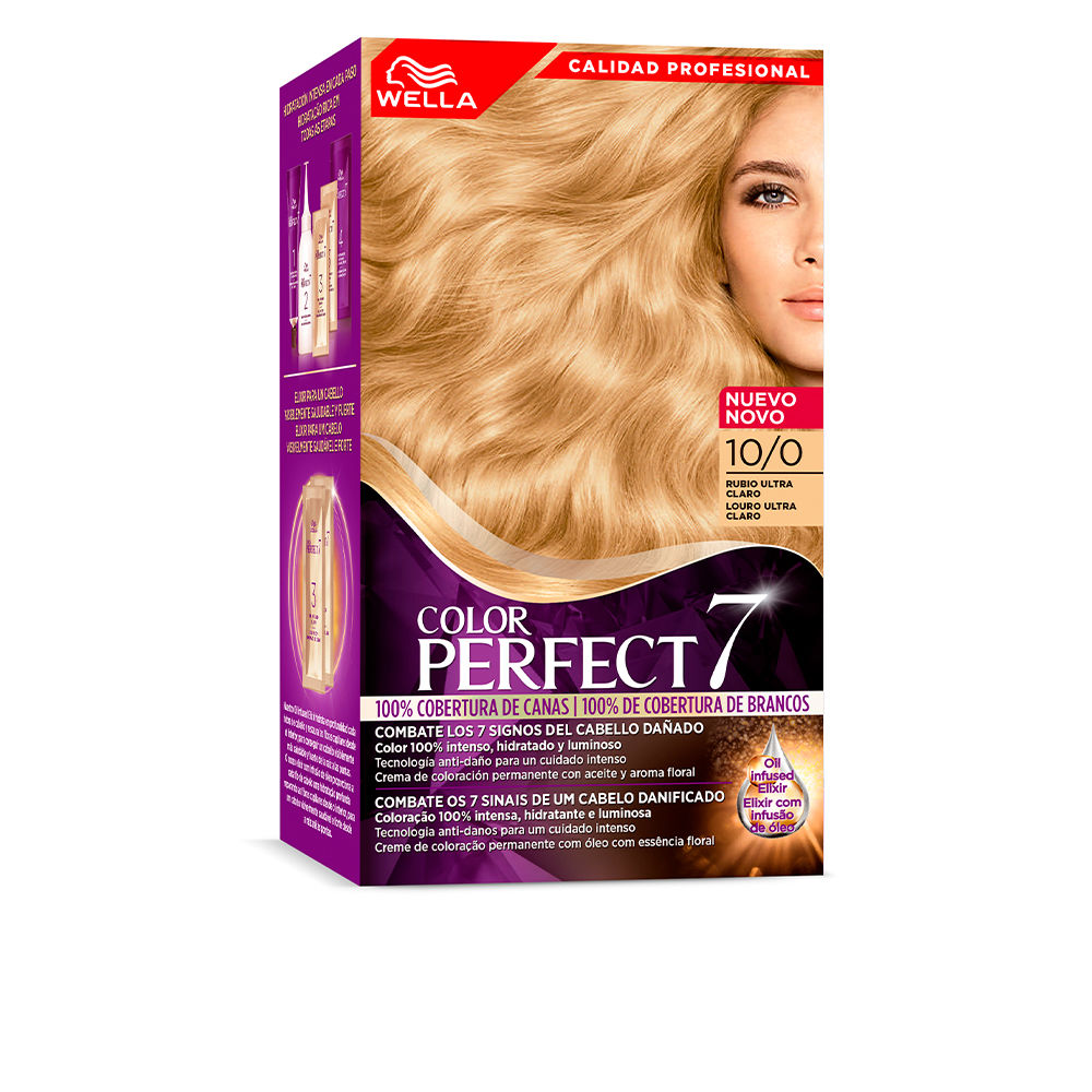 WellaColorPerfect7100%GrayCoverageColor10/0UltraLightBlonde Wella Color Perfect 7 100% Gray Coverage Color 10/0 Ultra Light Blonde