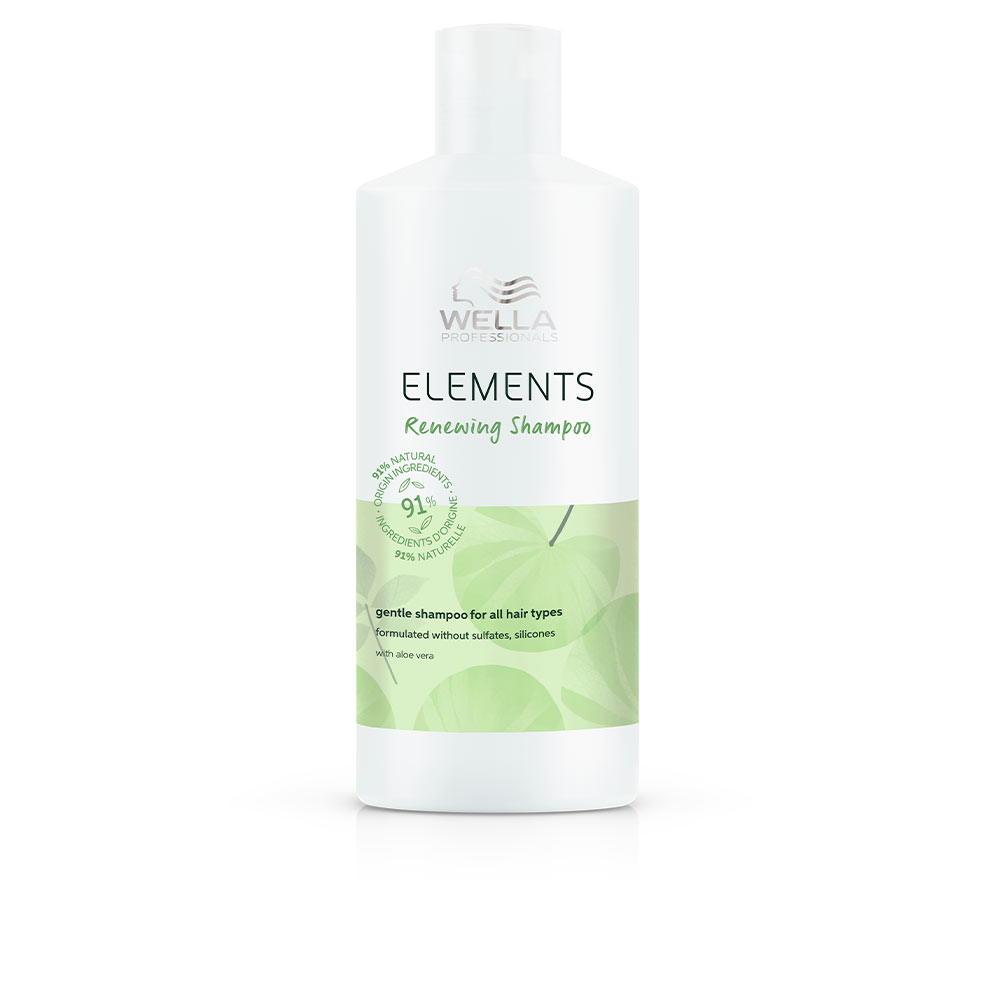 WellaProfessionalsElementsRenewingShampoo500ml Bottle of Wella Professionals Elements Renewing Shampoo by Wella Professionals, a natural shampoo indicated for hair softness.