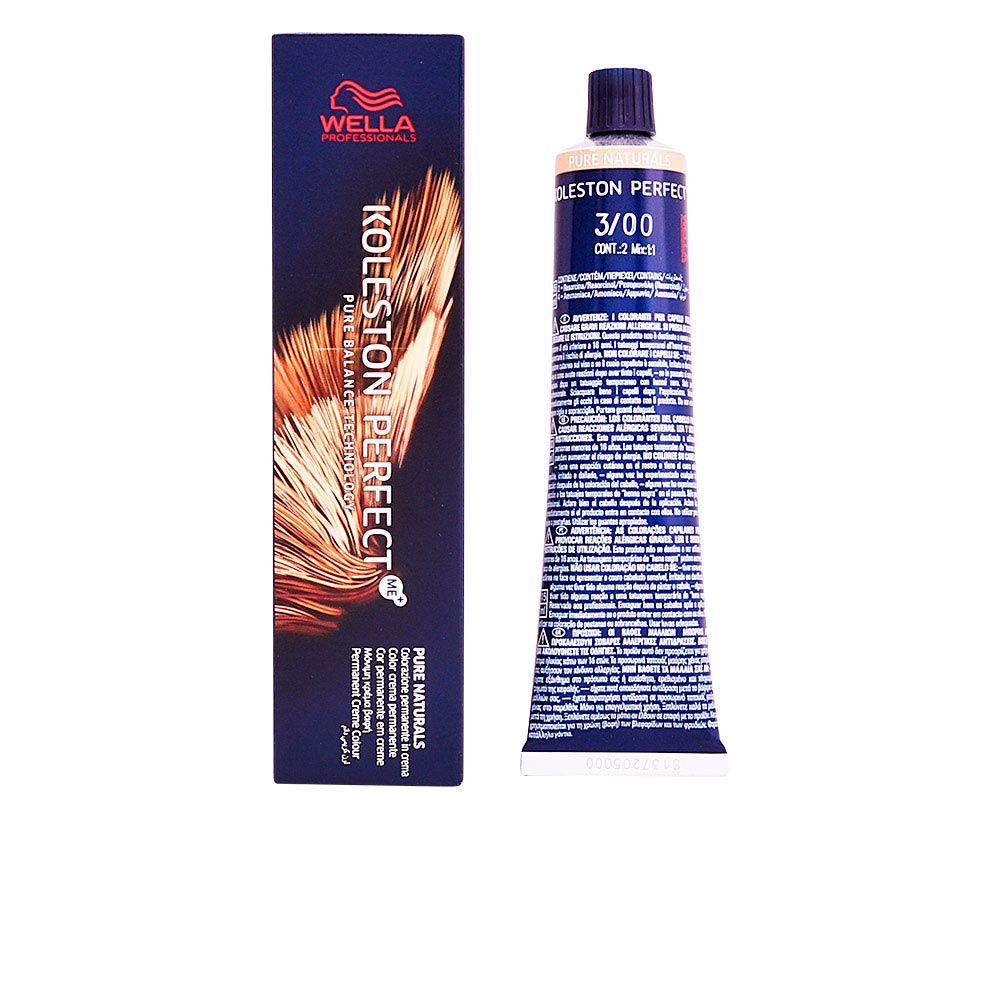 WellaProfessionalsKolestonPerfectMePureNaturals30060ml Wella Professionals Koleston Perfect Me+ Pure Naturals Coloração 3/00 60ml - Image 1